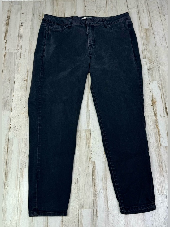 Lane Bryant Denim - Lane Bryant Womens Jeans 16 (36x28) Black Skinny Leg Mid Rise Denim